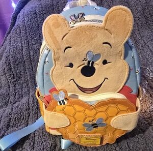 Loungefly Hard tag -Disney Winnie the Pooh Backpack - Blue and Tan